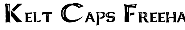 Kelt Caps Freehand font preview